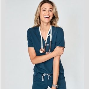 XXS Figs Caribbean Blue Scrub Set BNWT